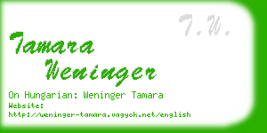 tamara weninger business card